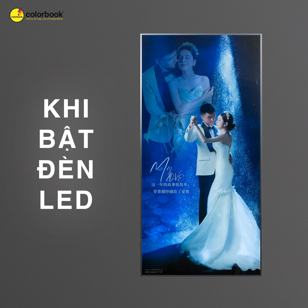 ảnh cưới khổ lớn phát sáng