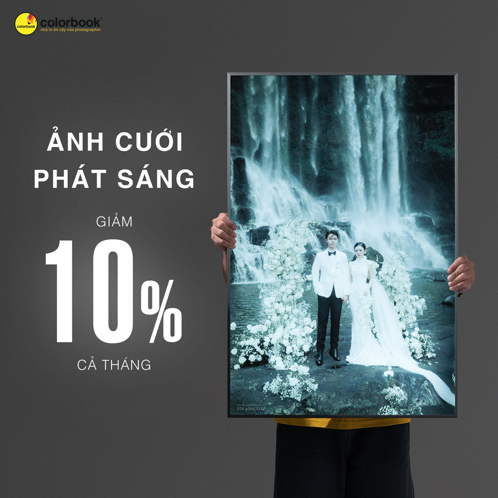 khung ảnh phát sáng trang trí tiệc cưới
