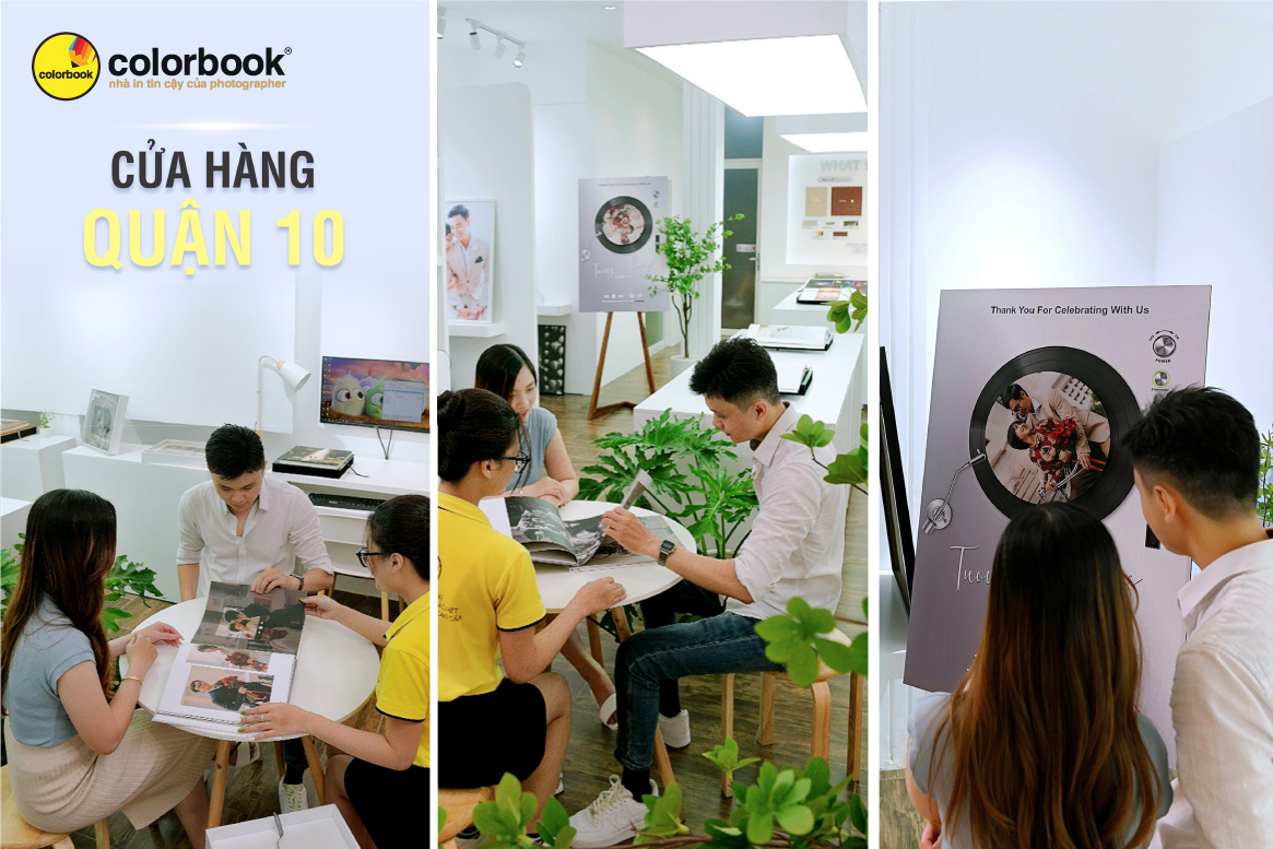 Tư vấn và chọn ảnh phù hợp để in tại cửa hàng Colorbook Quận 10
