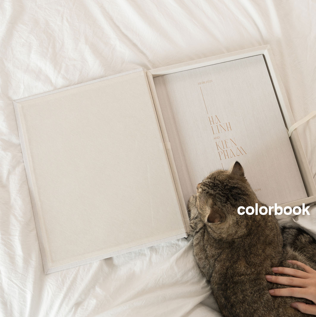 Album cưới photobook cao cấp Luxe Linen in ảnh chân dung nghệ thuật