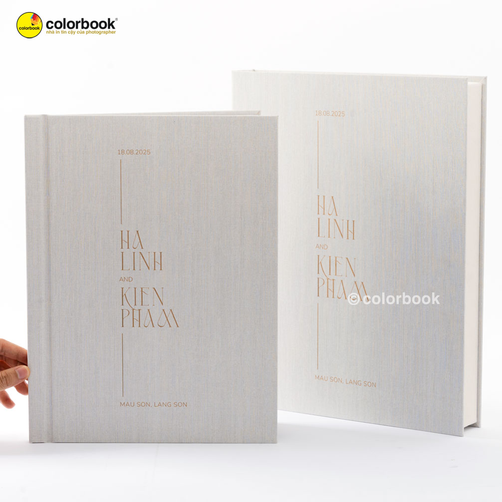 Album cưới cao cấp Luxe Linen bìa vải linen sang trọng