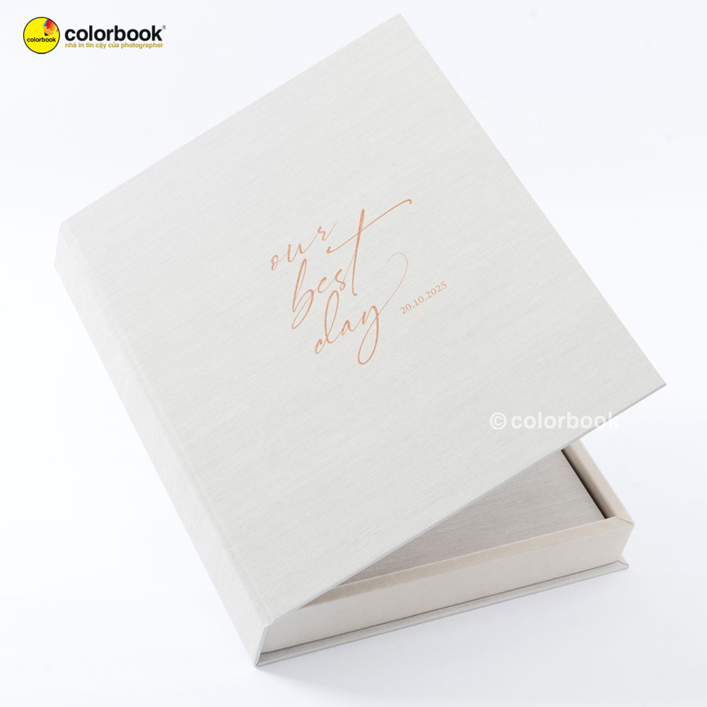Album cưới cao cấp Luxe Linen kèm hộp bảo quản