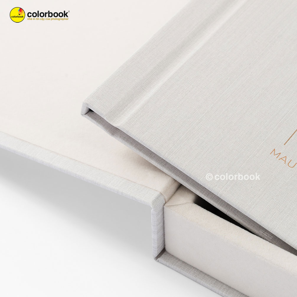 Album vải linen đóng hộp thủ công cao cấp