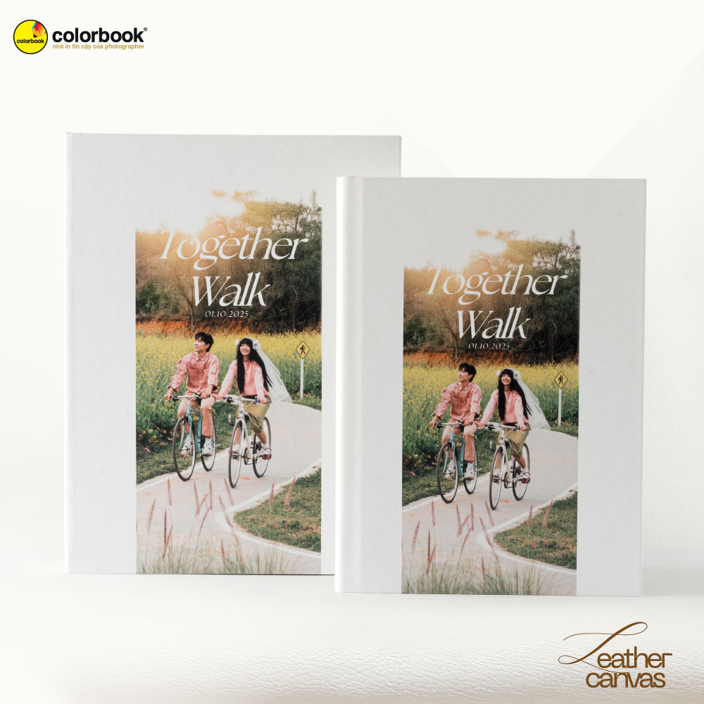 album cưới in trực tiếp trên bìa